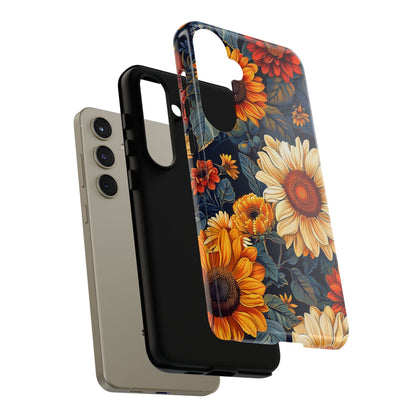 Floral Tough Phone Case | Sunflower Design, iPhone Cover, Protective Case, Gifts for Her, Floral Phone Accessory