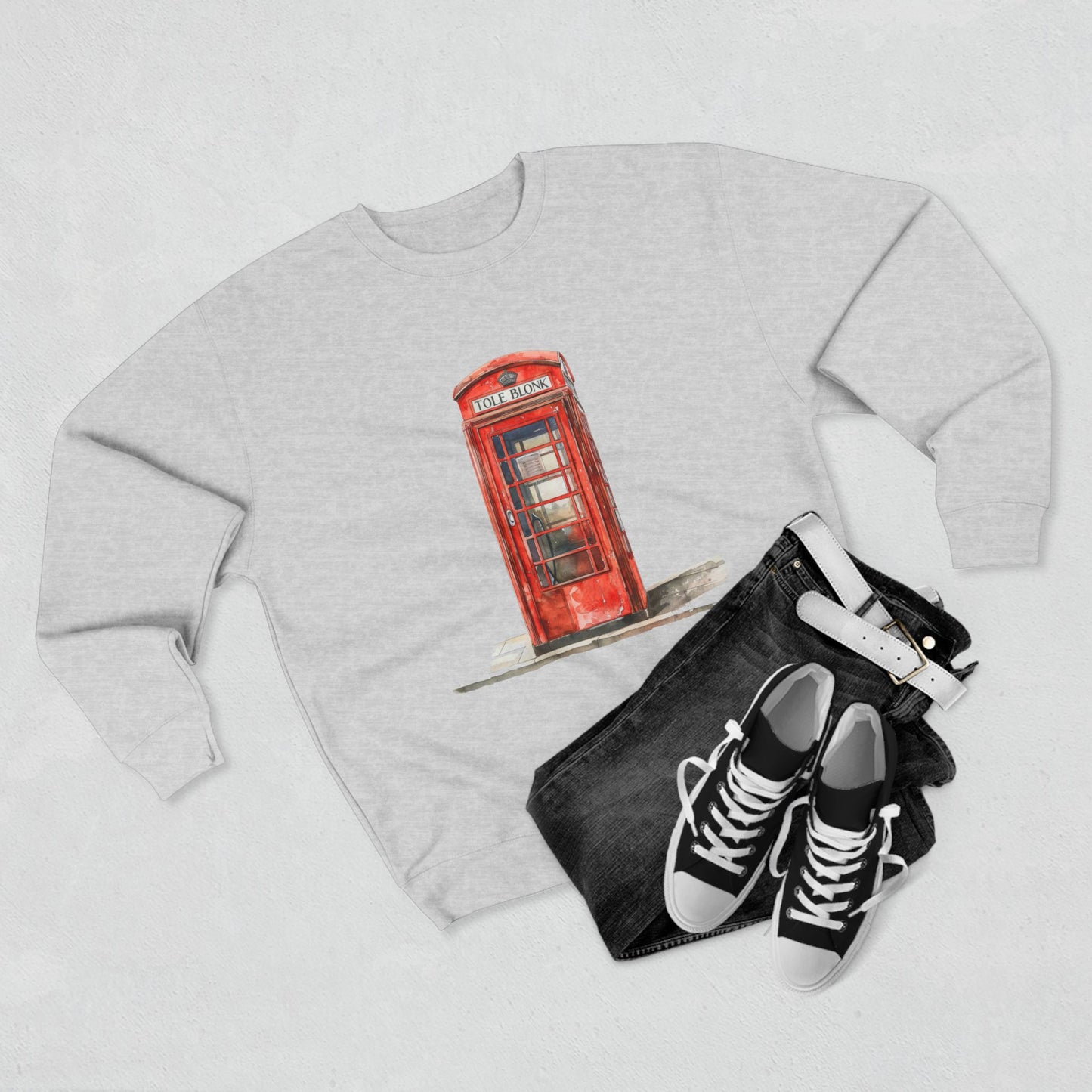Unisex Crewneck Sweatshirt - Iconic British Public Telephone