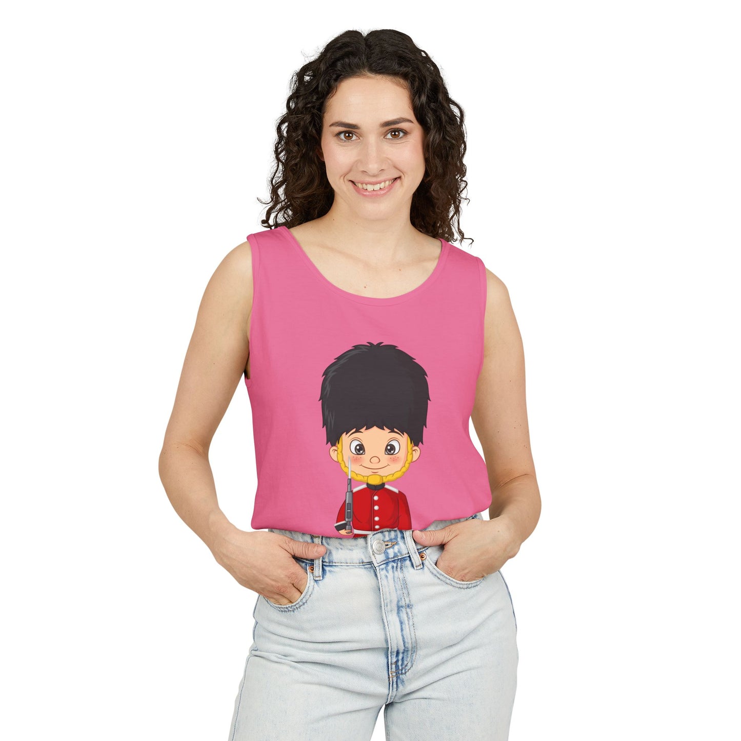 Unisex Garment-Dyed Tank Top - Classic Military - British Soldier -