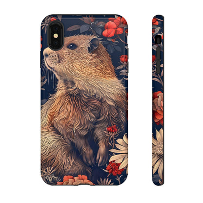 Floral Critter Phone Case, Tough Cases for Animal Lovers, Protective Cases for Phones, Unique Gift for Wildlife Enthusiasts
