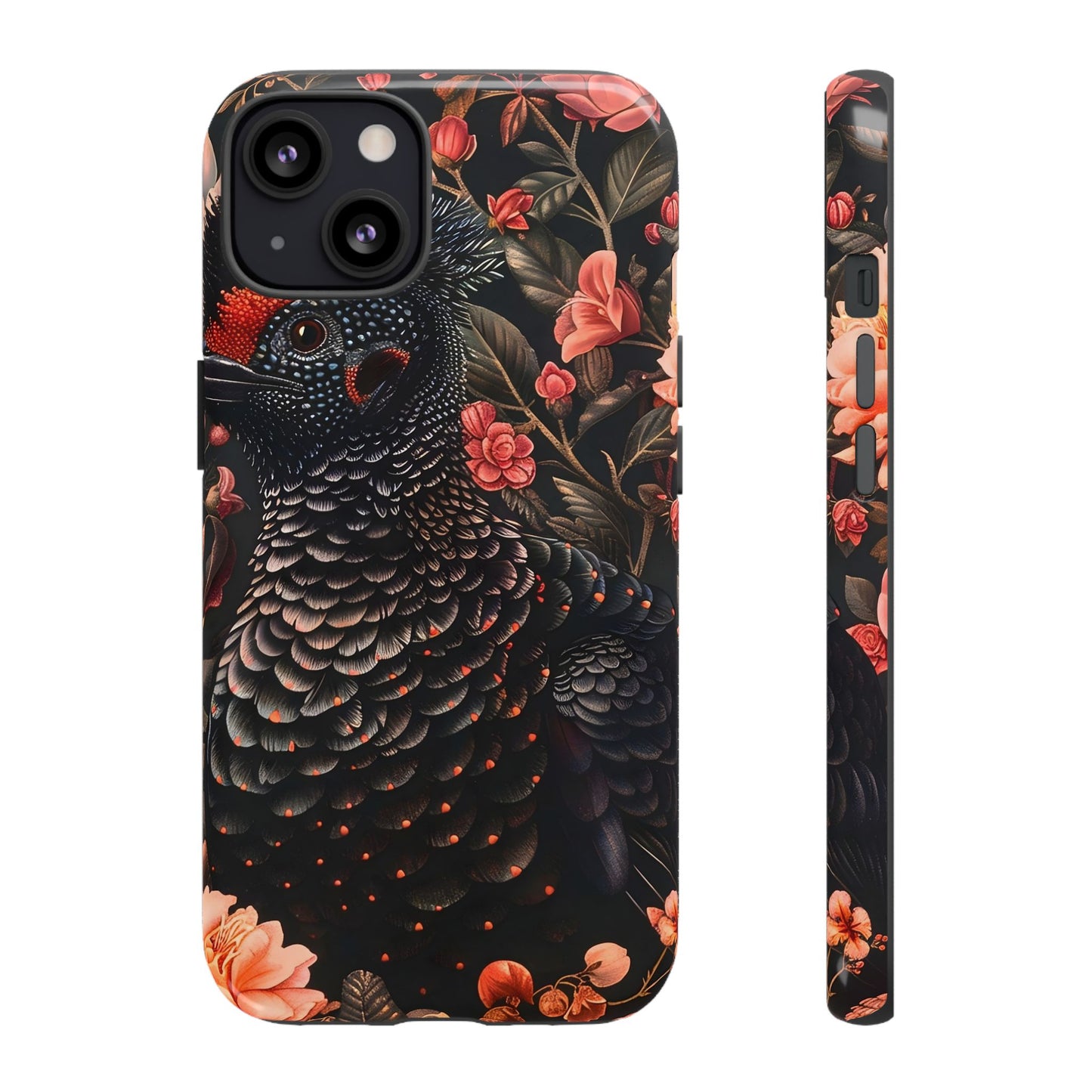 Tough Cases: Floral Design Phone Case, Stylish Protection for Your Phone, Unique Gift for Bird Lovers, Vibrant Floral Art, [...]