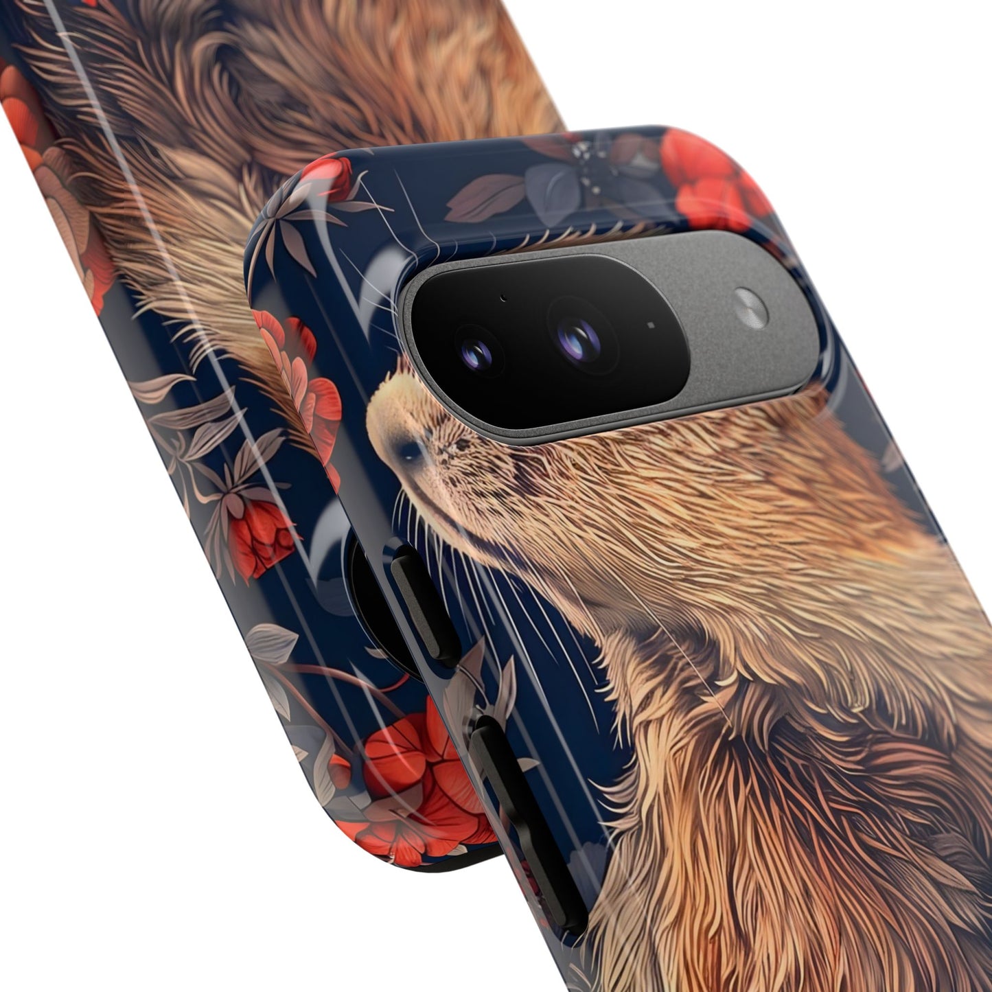 Floral Critter Phone Case, Tough Cases for Animal Lovers, Protective Cases for Phones, Unique Gift for Wildlife Enthusiasts