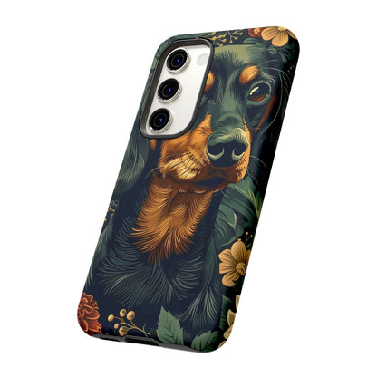 Dachshund Phone Case, Floral Pet Phone Cover, Dog Lover Gift, Tough Phone Case, Custom Dachshund Design, Unique Dog Owner Accessory