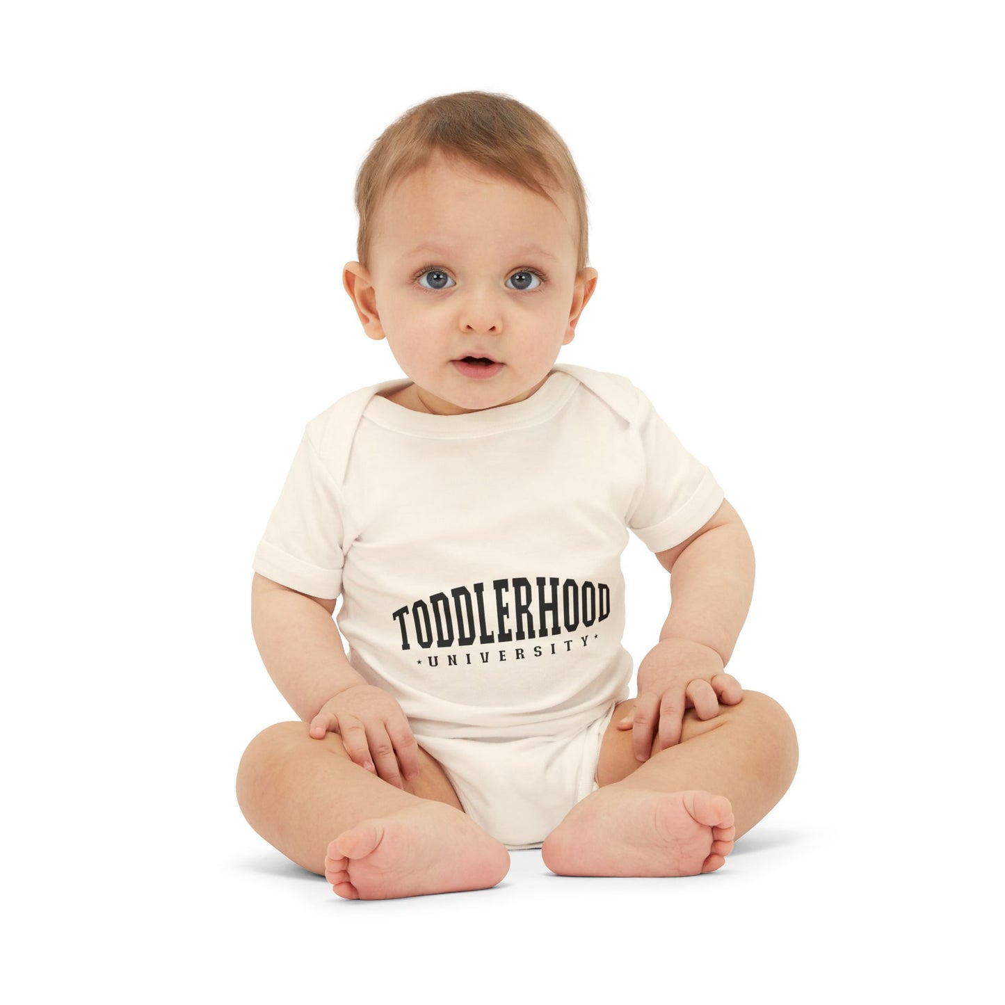 Toddlerhood University Infant Jersey One Piece – Cute Baby Bodysuit for New Parents