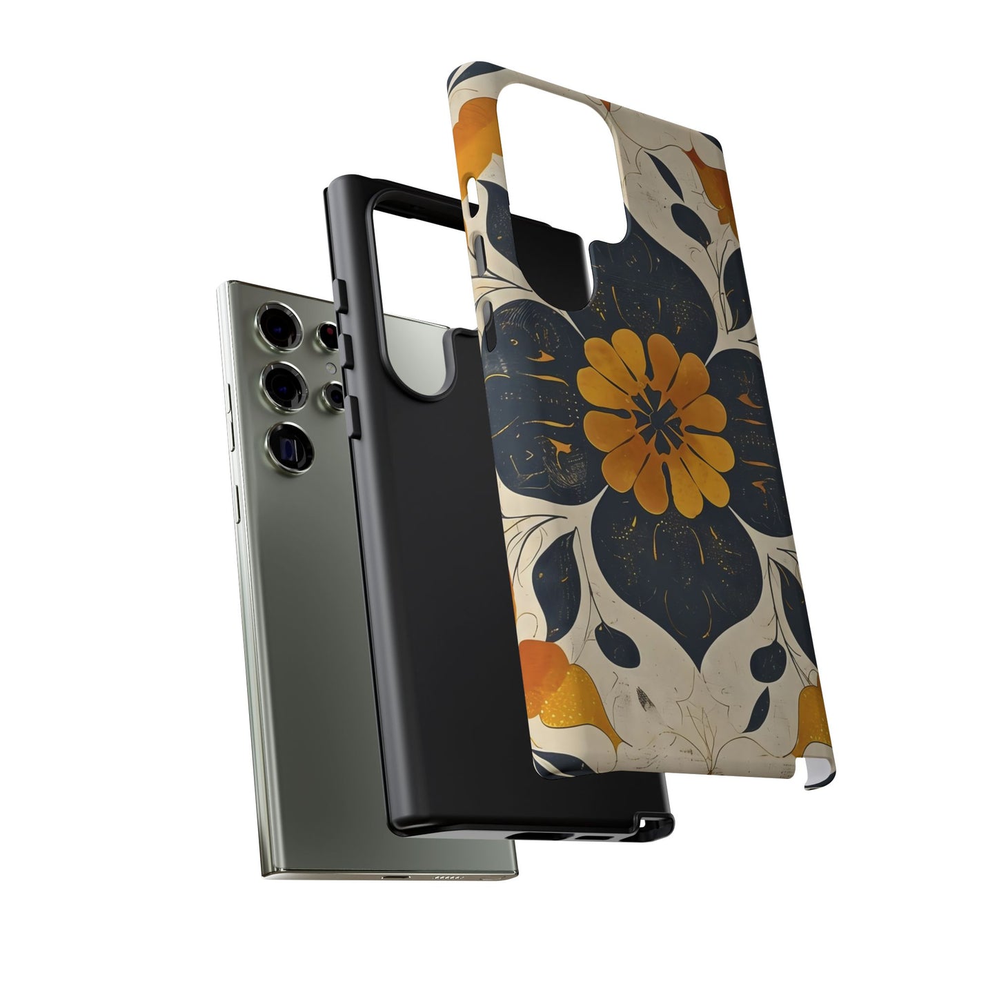 Floral Phone Case - Tough Cases, Botanical iPhone Cover, Vintage Flower Design, Durable Smartphone Protection, Unique Gift Idea