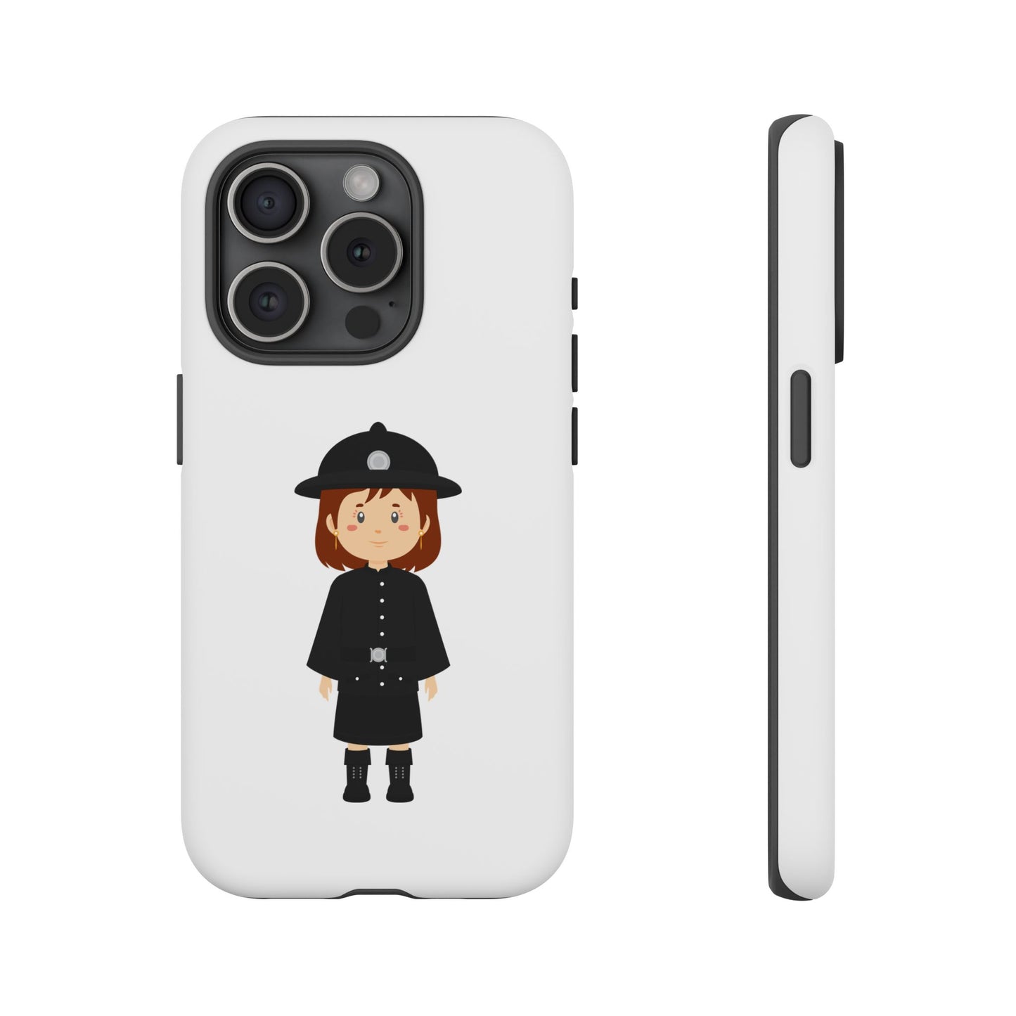 Cute Police Officer Phone Case, Tough Protective Cover, Gifts for Police Lovers, Customizable Phone Case, Unique Design