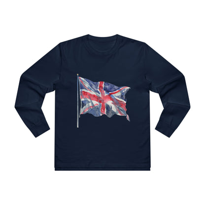 Men’s Base Longsleeve Tee - British Flag - Iconic Union Jack Design