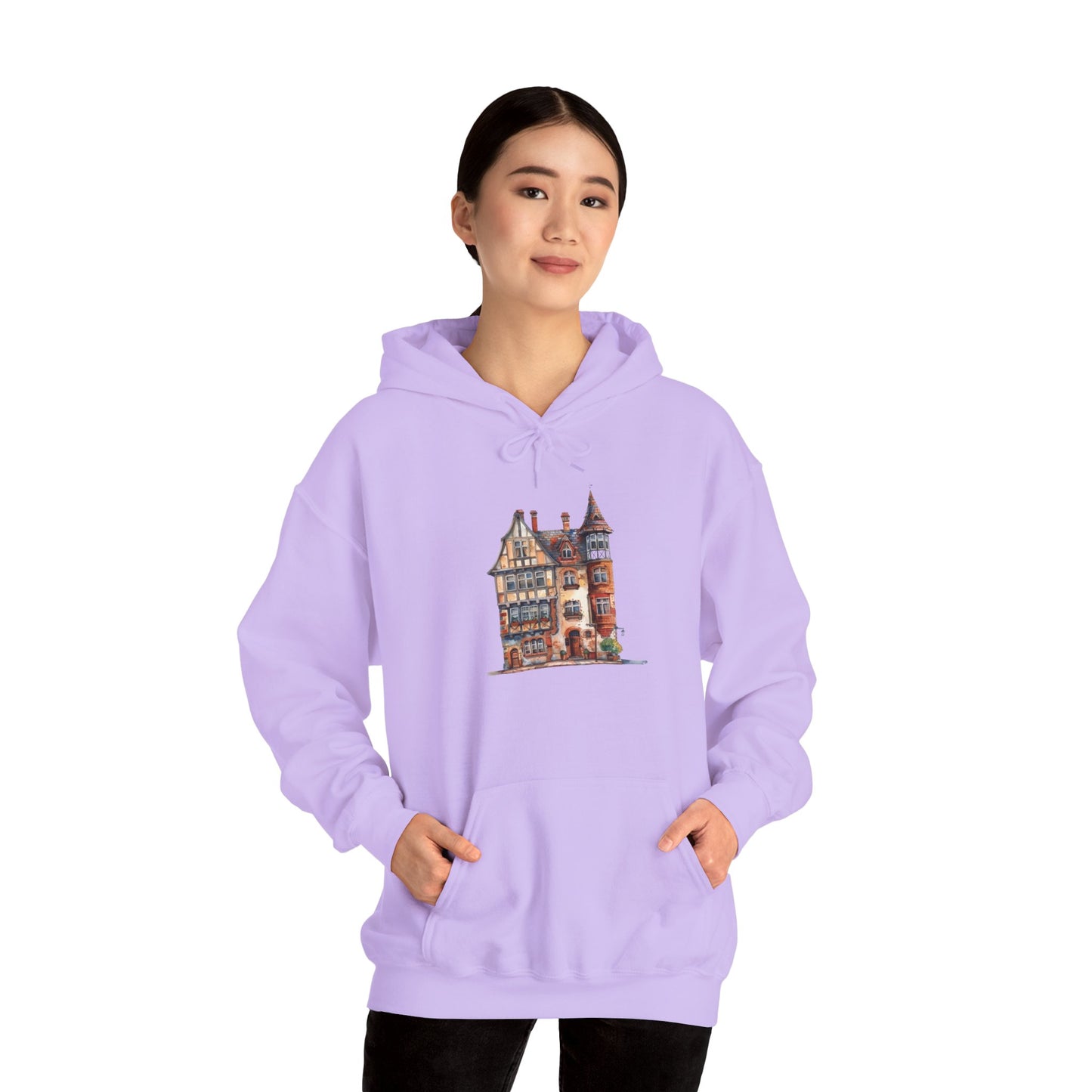 Unisex Heavy Blend™ Hooded Sweatshirt - Charming & Cozy - Life in a British Village House