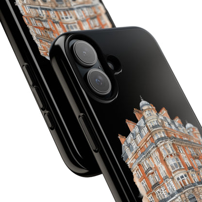 Cityscape Phone Case, Tough Phone Cover, Urban Art Case, Vintage Architecture Design, Gift for Travelers, Stylish Phone Accessory