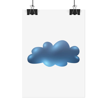 Blue Cloud Art Print, Minimalist Wall Decor, Kids Room Wall Art, Nursery Poster, Aesthetic Home Decor, Modern Art Print