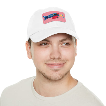 Vintage Airplane Dad Hat with Leather Patch, Gift for Dad, Aviation Lover, Birthday Present, Casual Fashion