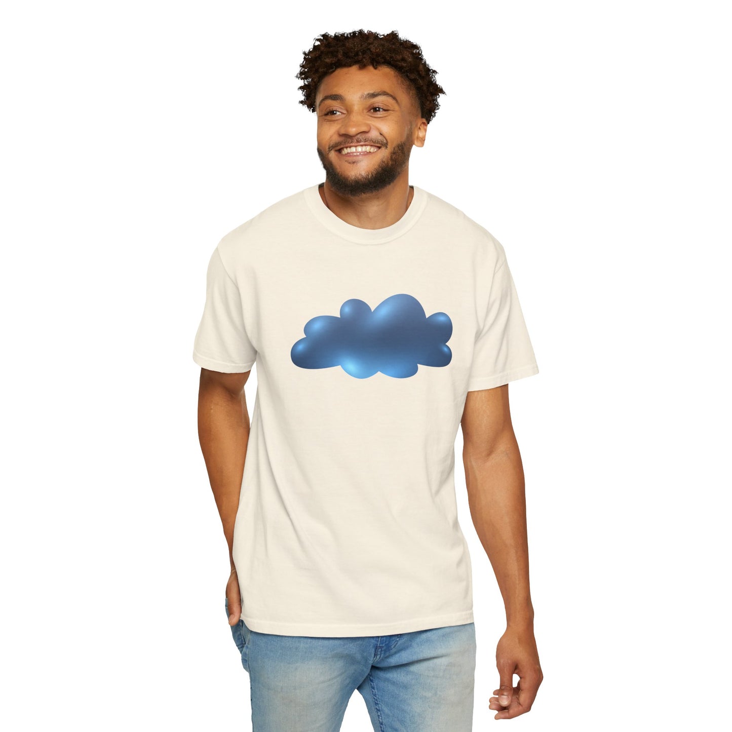 Serene Cloudscape - Dreamy Cloud All-day wear Unisex Garment-Dyed T-shirt