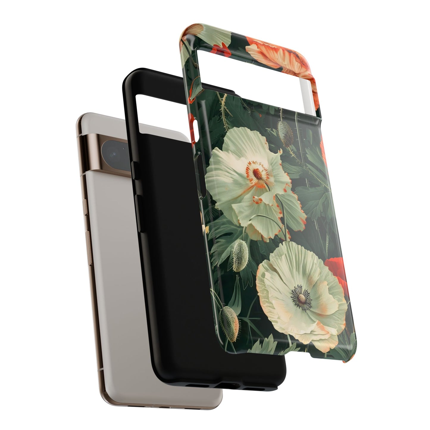 Floral Phone Case - Tough Cases, Botanical Design, Gift for Friends, Trendy Mobile Cover, Personalized Phone Accessory