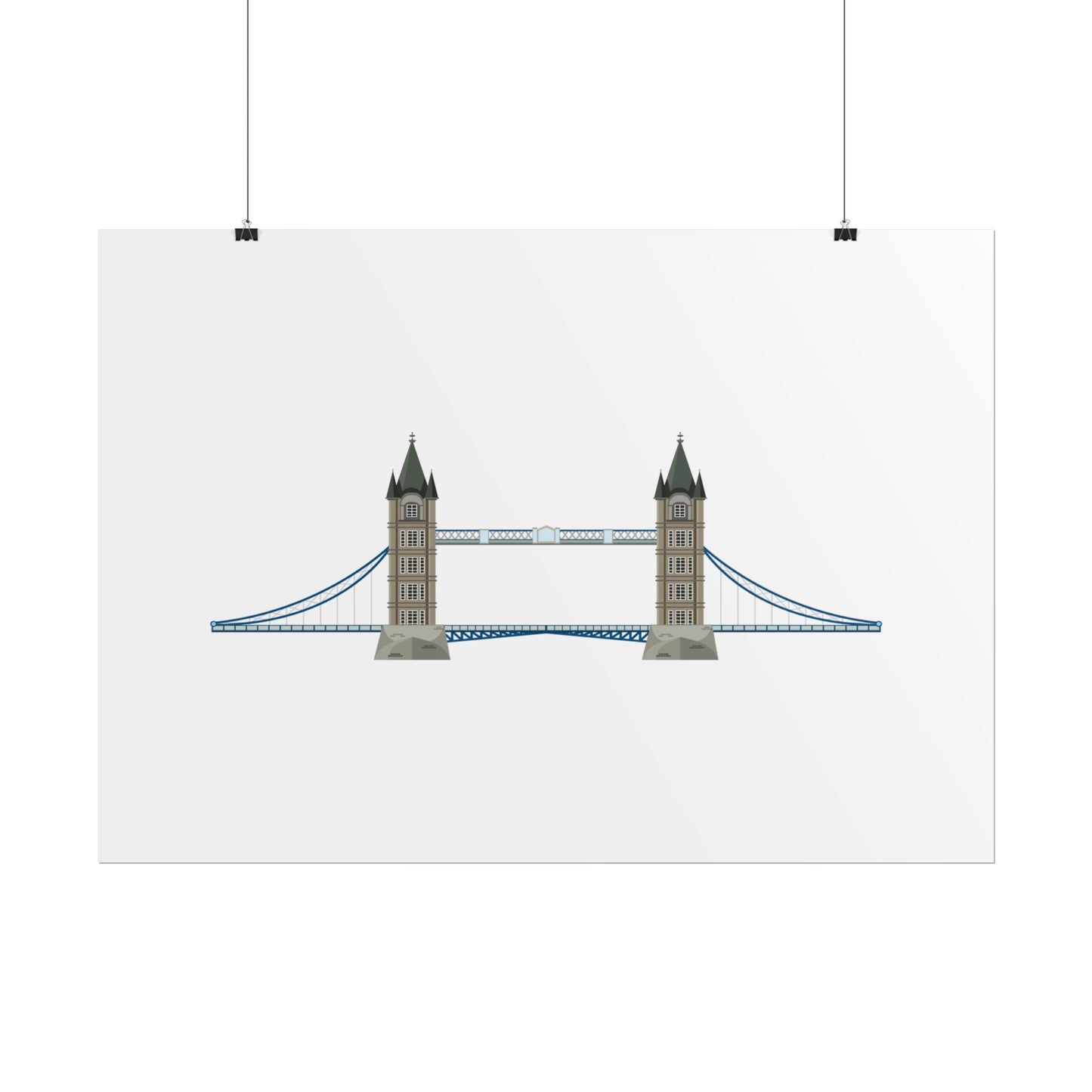 Tower Bridge Rolled Poster, London City Decor, Wall Art, Gift for Travelers, Home Aesthetic, UK Wall Art