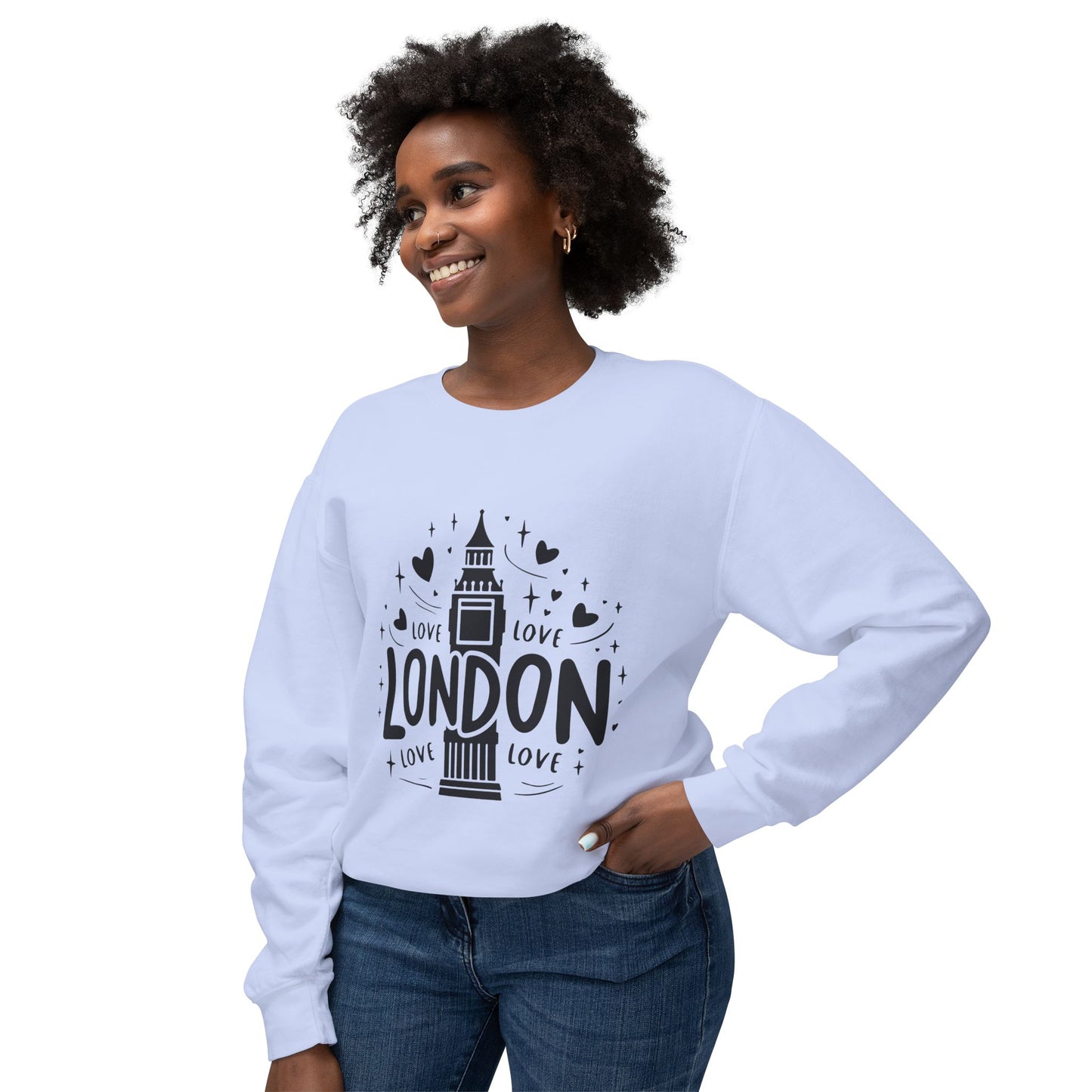 Unisex Lightweight Crewneck Sweatshirt - Lovely London