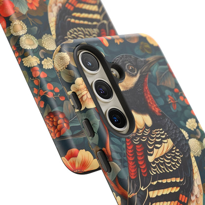Nature-Inspired Phone Case with Floral Art, Tough Phone Cover, Protective Case, Gift for Nature Lovers, Unique Phone Accessory