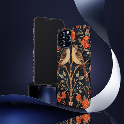 Birds & Blooms Phone Case | Floral Tough Phone Cover, Gift for Nature Lovers, Stylish and Durable, Unique Phone Accessory, Protective Case