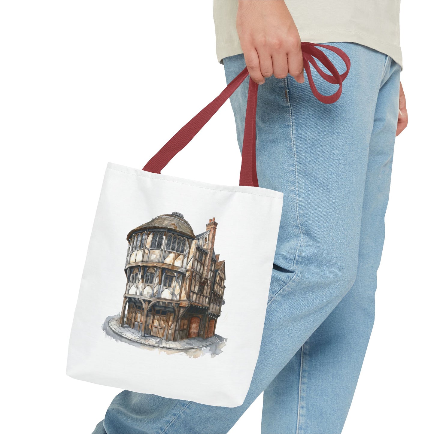 Charming Heritage Tote Bag, Eco-Friendly Tote, Travel Essential Bag, Stylish Shopping Bag, Vintage Architectural Design