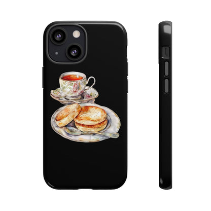 Tea Time Phone Case with Cookies Design, Cute Phone Cover, Gift for Tea Lovers, Kitchen Decor, Whimsical Style