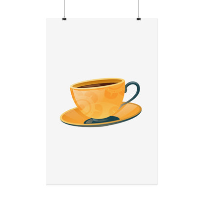 Coffee Lovers Rolled Posters, Cute Coffee Art, Kitchen Decor, Coffee Shop Print, Gift for Coffee Enthusiasts