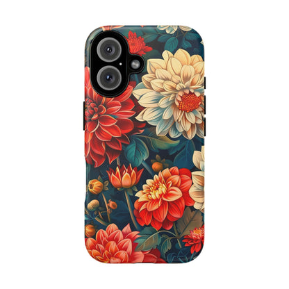 Floral Phone Case - Vibrant Tough Cases, Stylish Floral Cell Phone Cover, Gift for Her, Trendy Phone Accessory, Flower Design