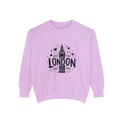 Unisex Garment-Dyed Sweatshirt Versatile - Love London