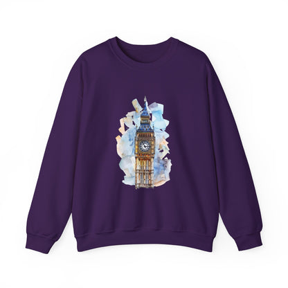 Unisex Heavy Blend™ Crewneck Sweatshirt Elegant - Iconic Big Ben Clock Tower