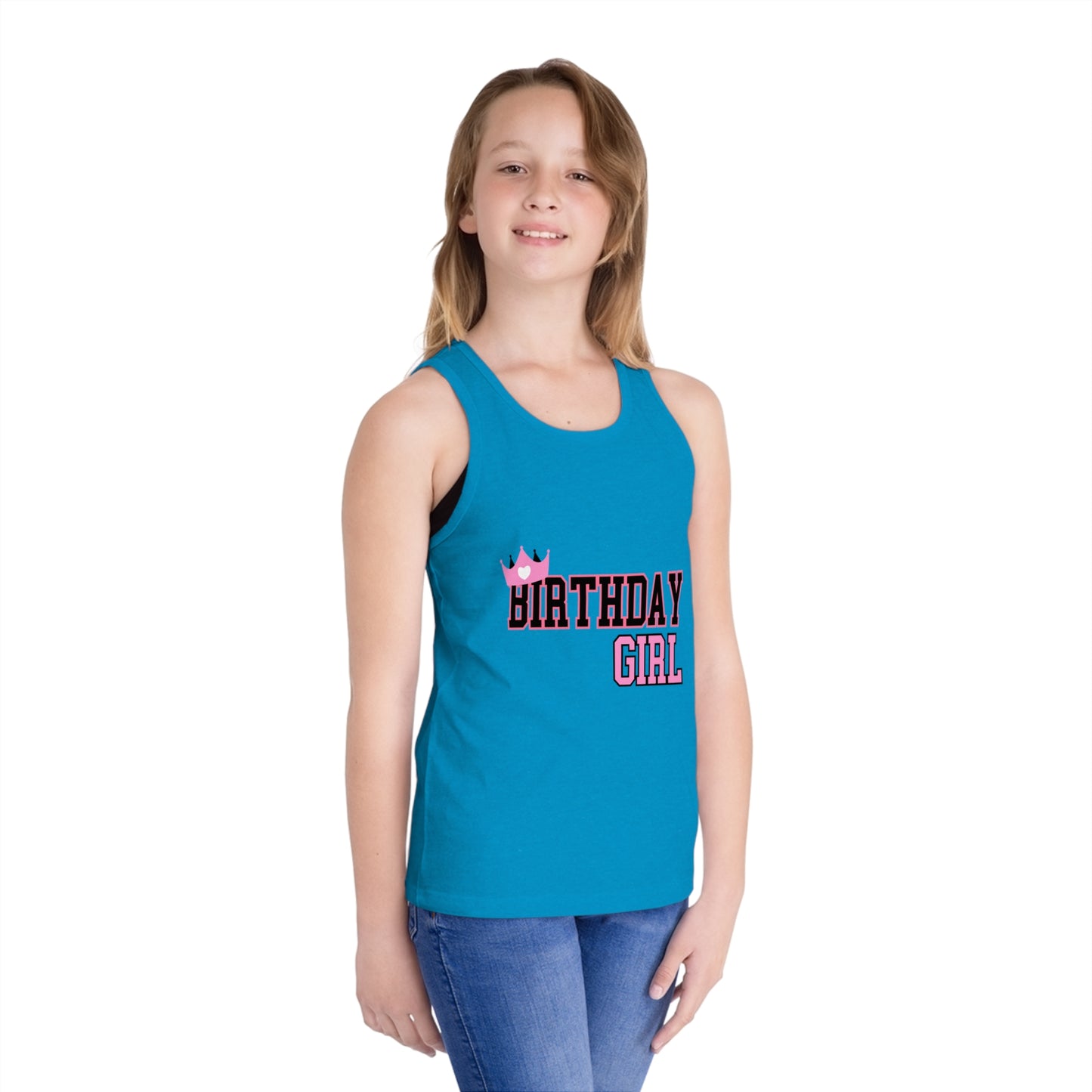 Birthday Girl Jersey Tank Top for Kids