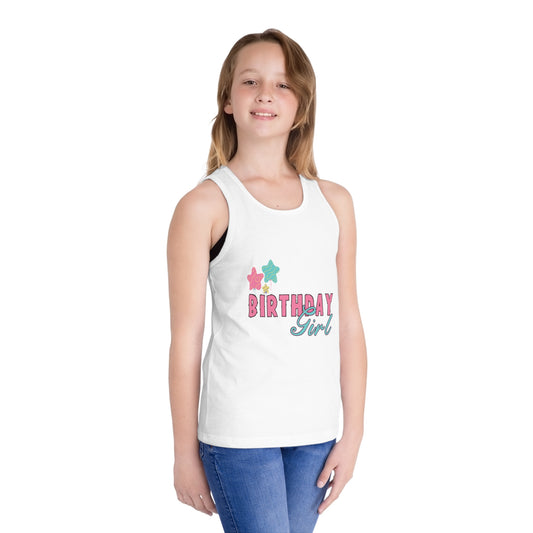 Birthday Girl Tank Top, Kids Jersey Tank, Birthday Apparel, Summer Top, Party Outfit, Cute Gift for Girls