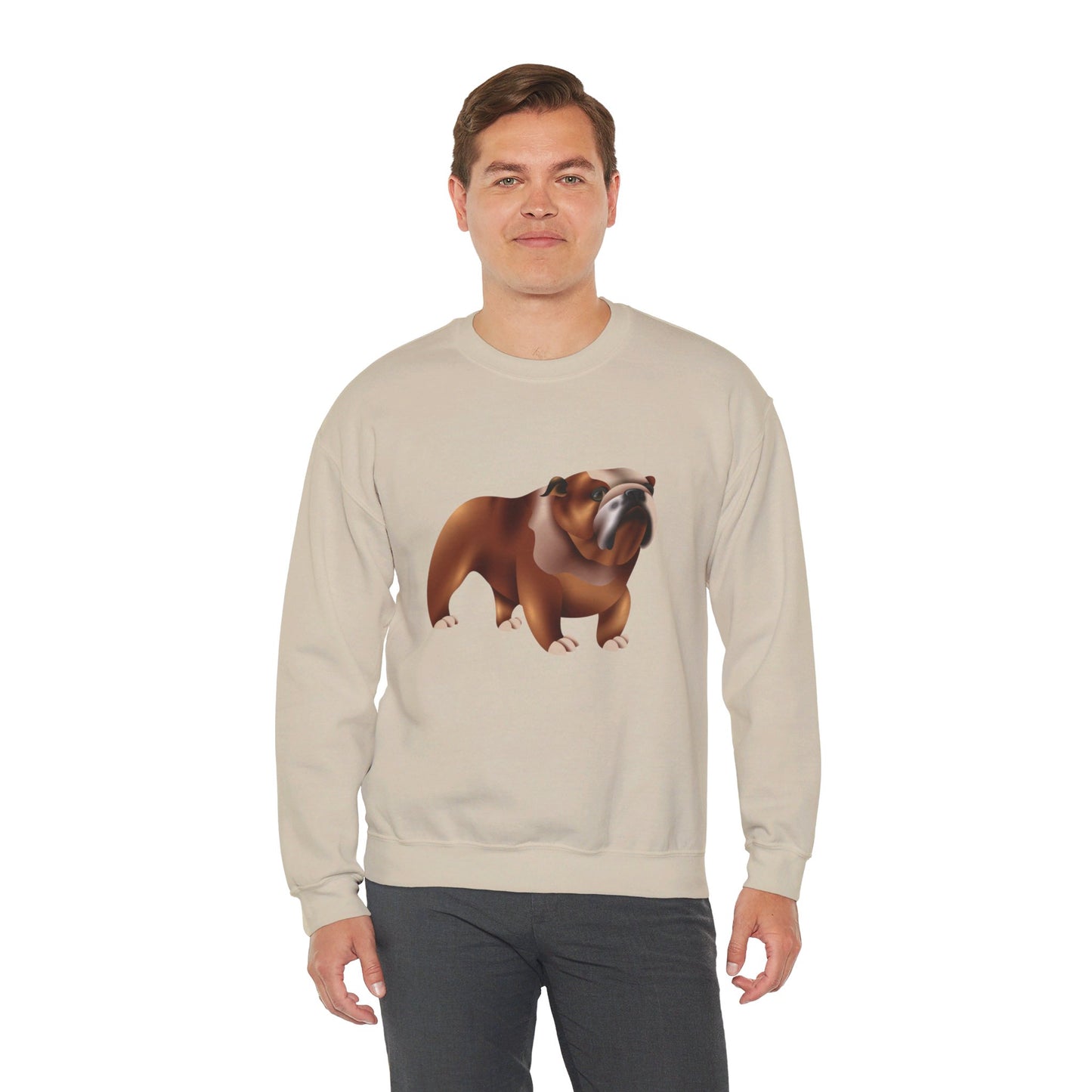 Unisex Heavy Blend™ Crewneck Sweatshirt Elegant - Adorable British Dog