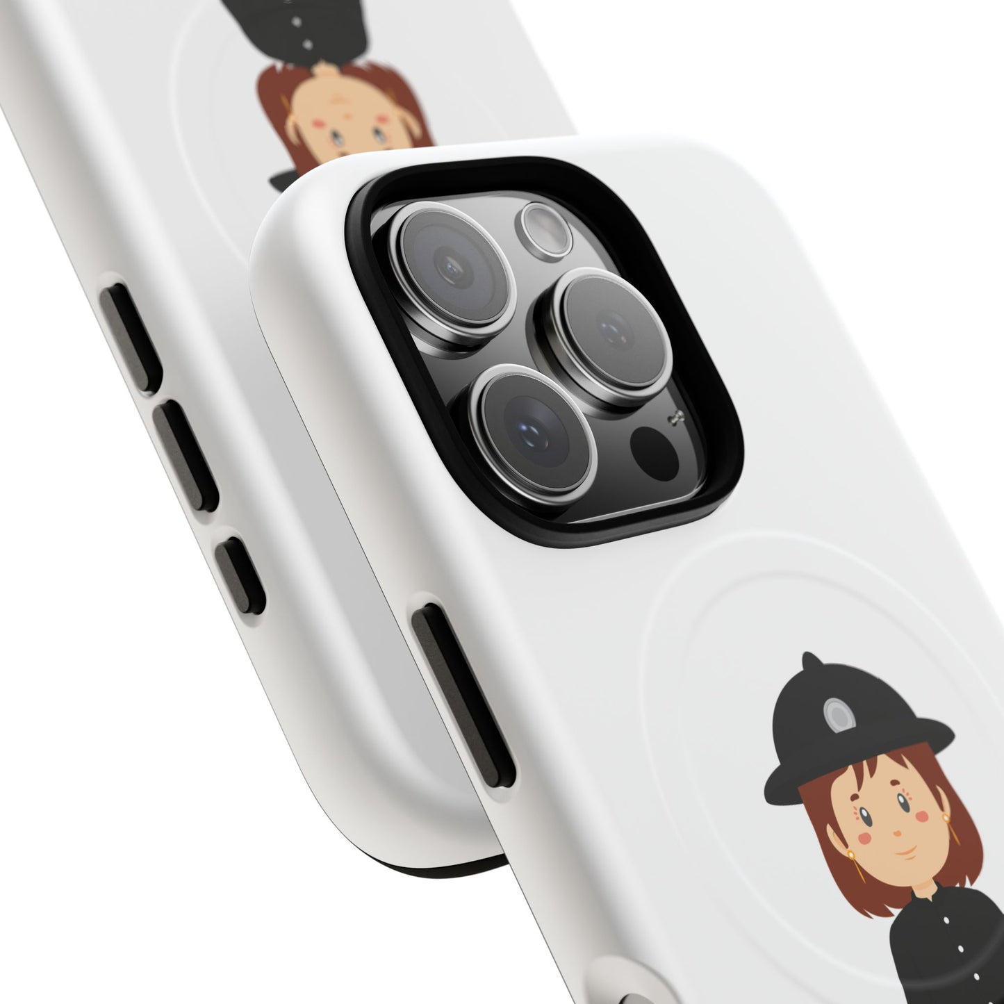 Cute Police Officer Phone Case, Tough Magnetic Case for Kids, Unique Gift for Law Enforcement Fans, Durable Mobile Cover