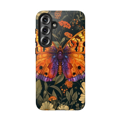 Butterfly Phone Case, Tough Cases for Nature Lovers, Vibrant Floral Design, Gift for Her, Cute Phone Accessories, Butterfly Artwork