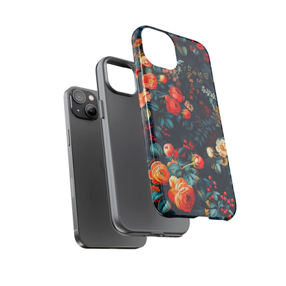 Floral Phone Case, Tough Cases for Protection, Vibrant Floral Design, Chic Gift for Her, Stylish Accessories