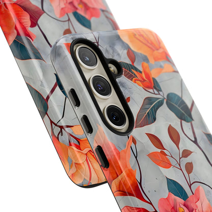Floral Phone Case, Tough Cases, Flower Power, Gift for Her, Decorative Phone Cover, Trendy Accessories, Everyday Style