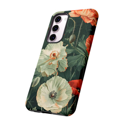 Floral Phone Case - Tough Cases, Botanical Design, Gift for Friends, Trendy Mobile Cover, Personalized Phone Accessory