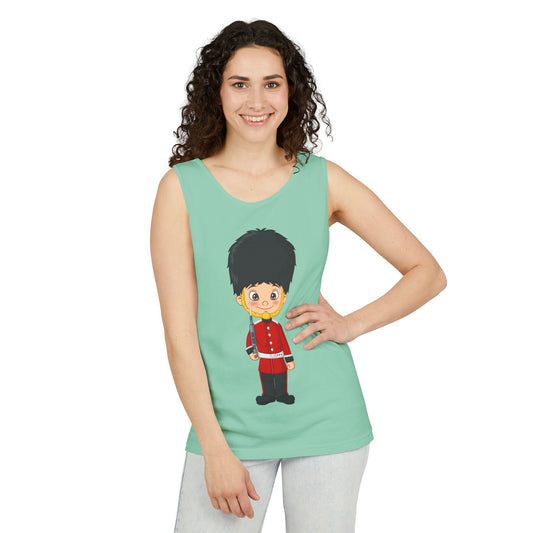 Unisex Garment-Dyed Tank Top - Classic Military - British Soldier -