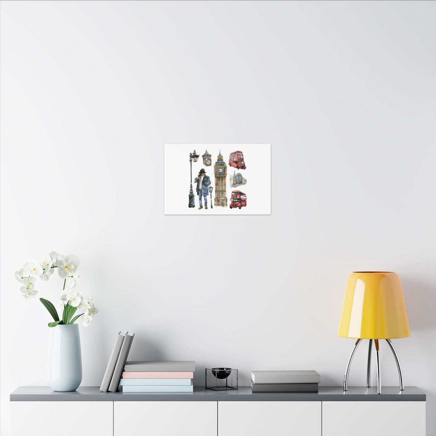 Canvas Art Print, London Skyline, Home Decor, Wall Art, Gift Idea, Travel Memories, Modern Wall Art