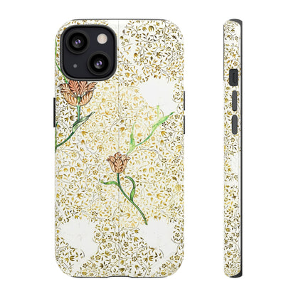 Elegant Floral Phone Case, Tough Cases for iPhone, Stylish Smartphone Cover, Protection with Floral Art, Unique Gift for Her