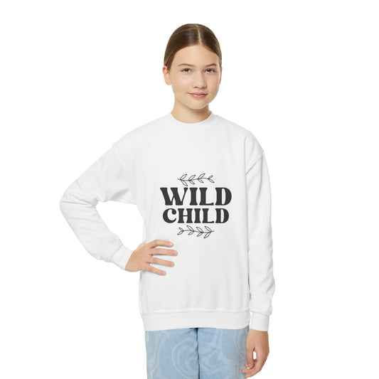 Youth Wild Child Crewneck Sweatshirt - Fun & Cozy Apparel for Young Adventurers