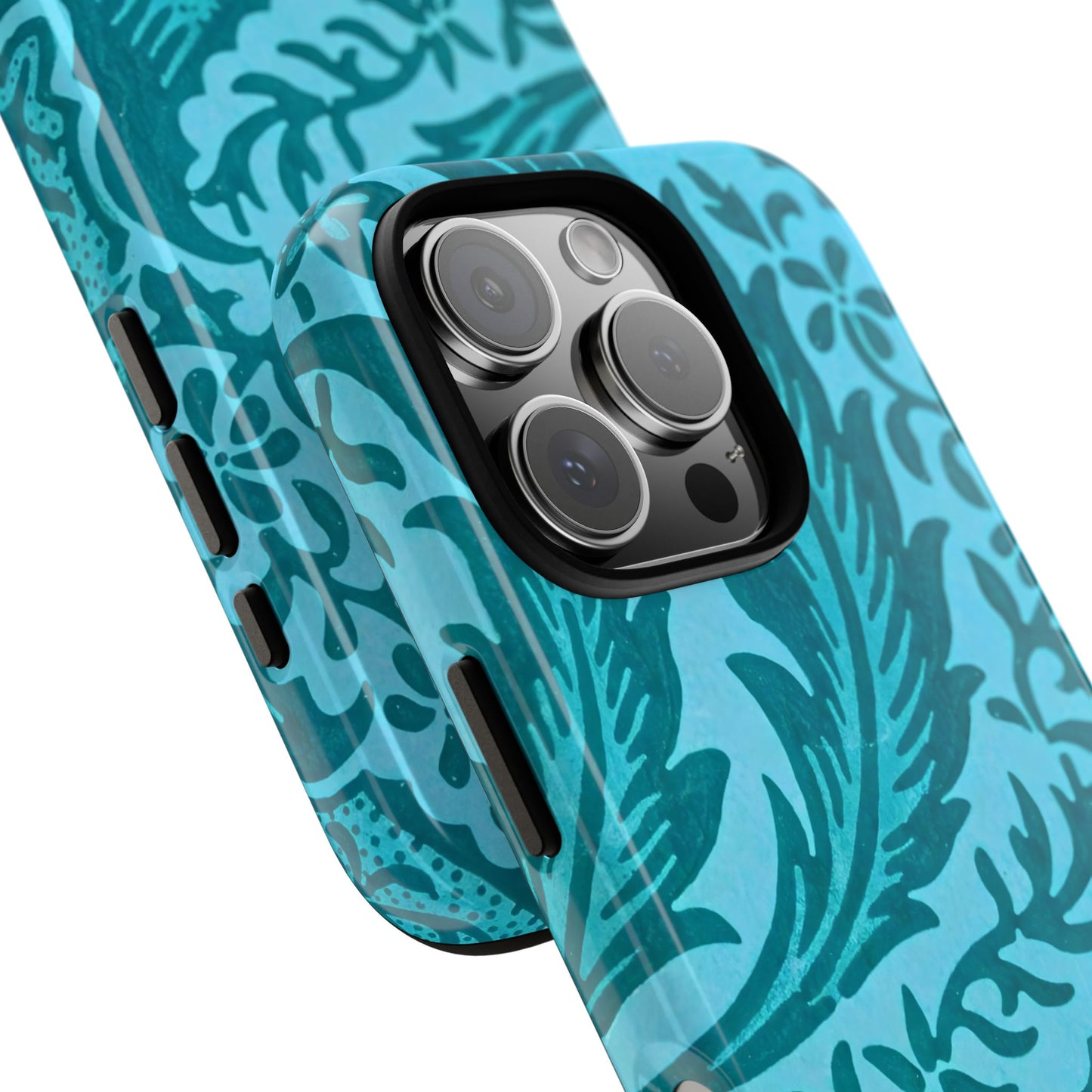 Protective Phone Case with Elegant Teal Design, Tough Cases, Floral Phone Cover, Stylish Smartphone Protection, Gifts for Her, Trendy [...]