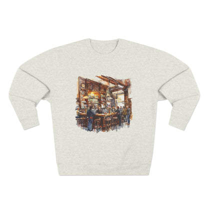 Unisex Crewneck Sweatshirt - London Pub Interior British Tavern