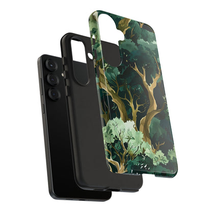 Forest Green Phone Case, Nature-Inspired Tough Cases, Eco-Friendly Gift, Outdoor Lover Accessory, Unique Phone Cover