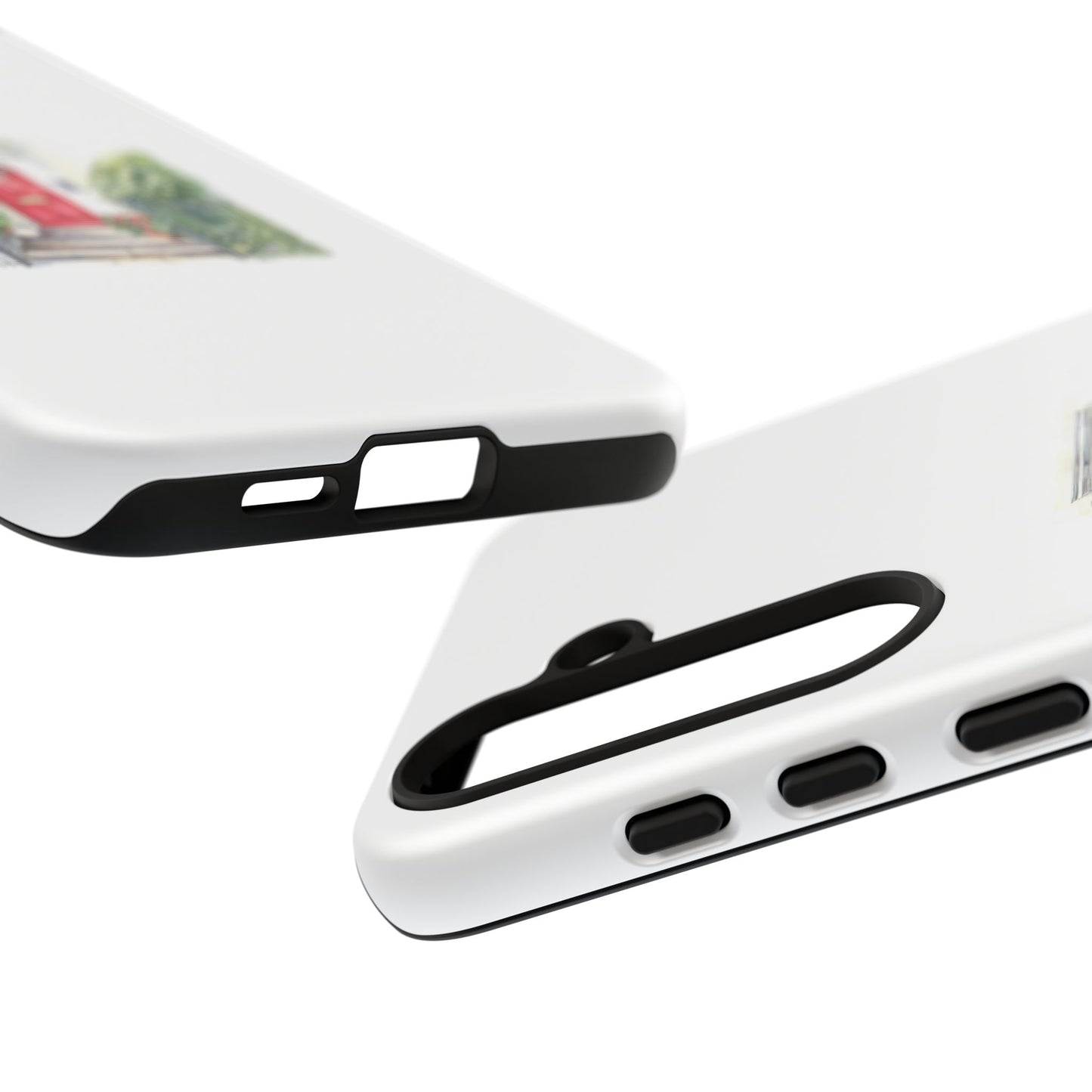 Artistic Phone Case - Charming Red Door Design for Stylish Protection
