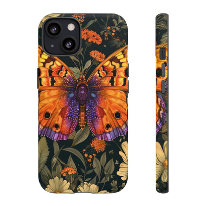 Butterfly Phone Case, Tough Cases for Nature Lovers, Vibrant Floral Design, Gift for Her, Cute Phone Accessories, Butterfly Artwork