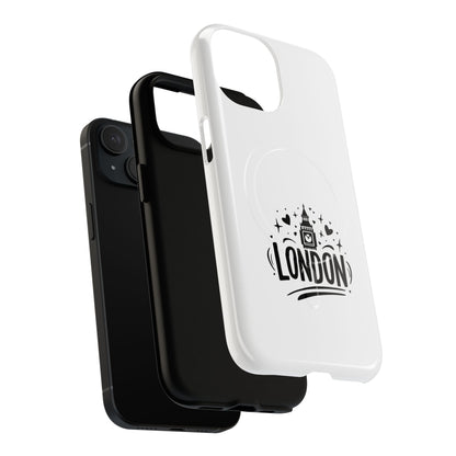 Stylish London-themed Magnetic Phone Case - Durable Protection, Perfect Gift, Unique Design, Travel Accessory, Personalized Cell Cover