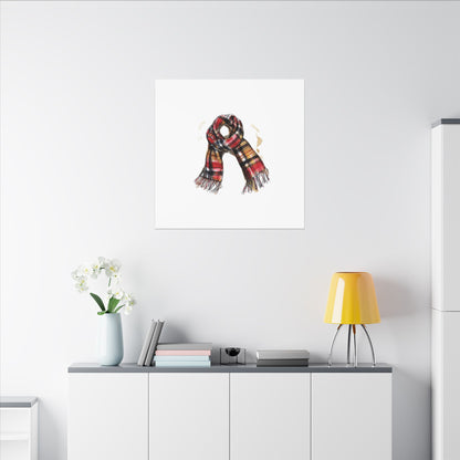Autumn Scarf Canvas Art Print | Cozy Home Décor, Gift for Fall Lovers, Seasonal Wall Art, Unique Interior Design