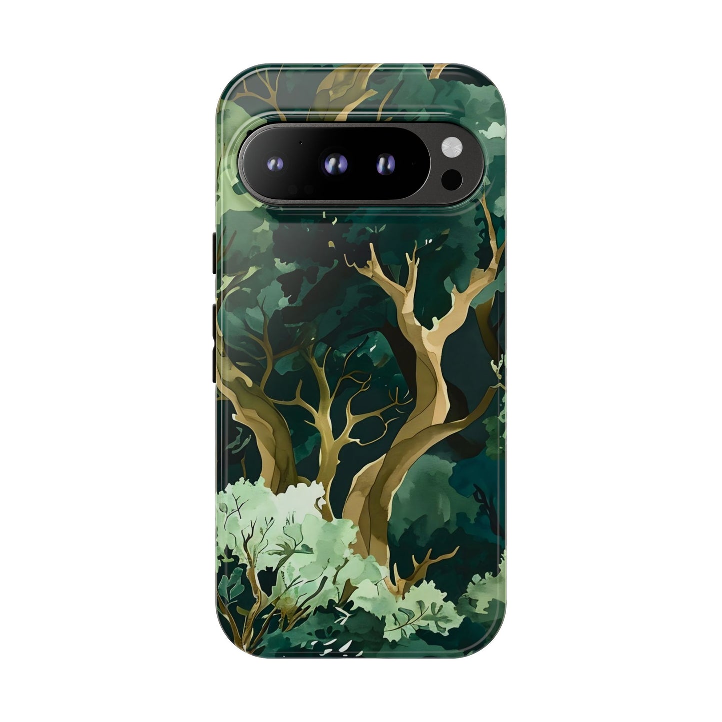 Forest Green Phone Case, Nature-Inspired Tough Cases, Eco-Friendly Gift, Outdoor Lover Accessory, Unique Phone Cover