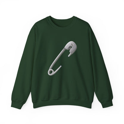 Unisex Heavy Blend™ Crewneck Sweatshirt Classy - Minimalist Safety Pin
