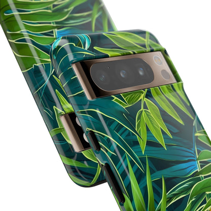 Tropical Phone Case - Durable Green Leaf Design, Eco-Friendly Gift, Trendy Accessory, Nature Lover's Case, Summer Vibes