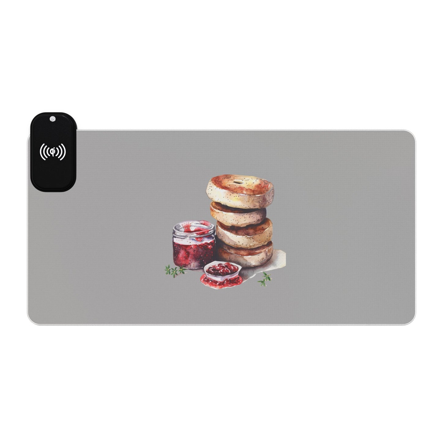 Scones & Jam – Classic English Treat - LED Gaming Mouse Pad with Wireless Charging - Stylish Desk Accessory for Gamers and Tech Lovers, Perfect for Birthdays, Holidays, Desk [...]